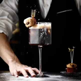 Square Goblet Cocktail Wine Glass