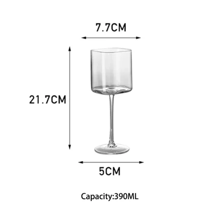 Square Goblet Cocktail Wine Glass - Image 7