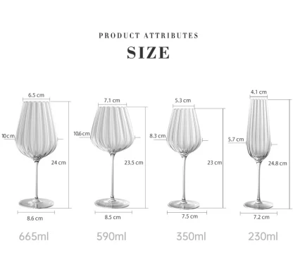 Elegant Ripple Wine Glasses - Image 7