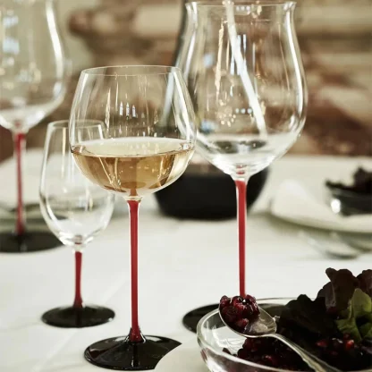 Red Stem Wine Glasses - Image 2
