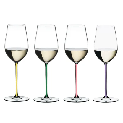 Colored Stem Champagne Wine Glasses