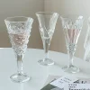 Creative Embossed Trumpet Wine Glass